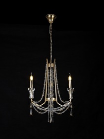 Armand French Gold Crystal Ceiling Lights Diyas Multi Arm Crystal Fittings